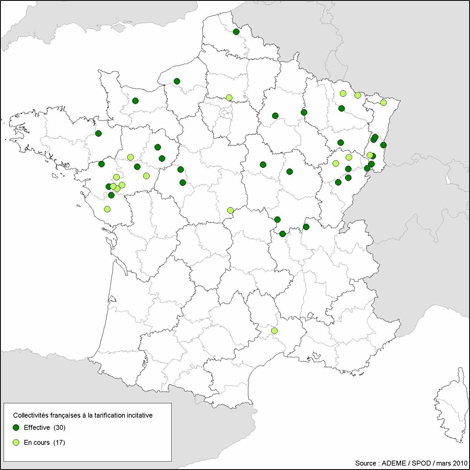 Redevance incitative : la situation en France