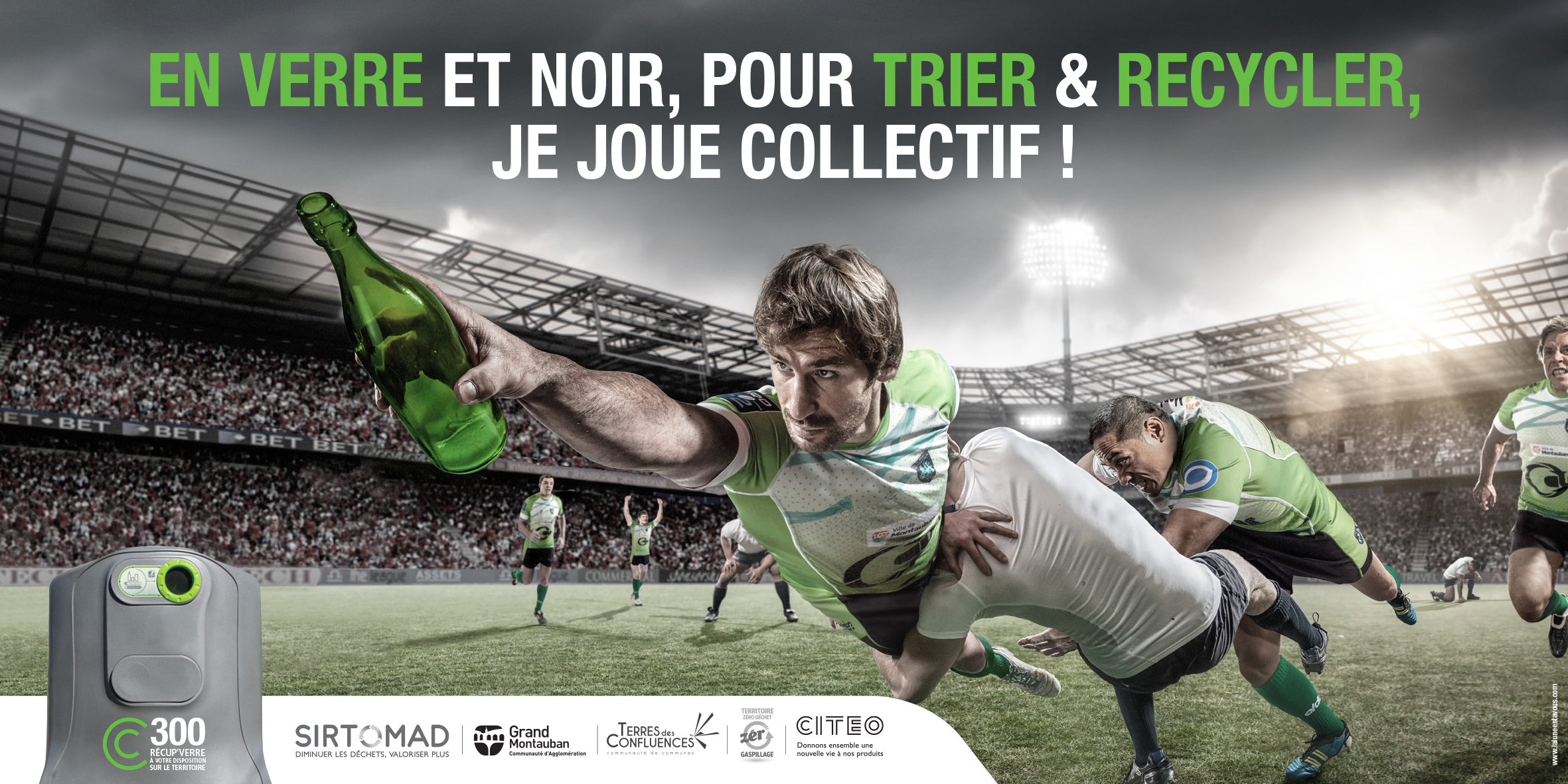 Campagne de sensibilisation pour collecter le verre sur le Sirtomad