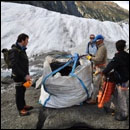 déchets sur la mer de glace