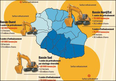 Carte gisement déchets Réunion 